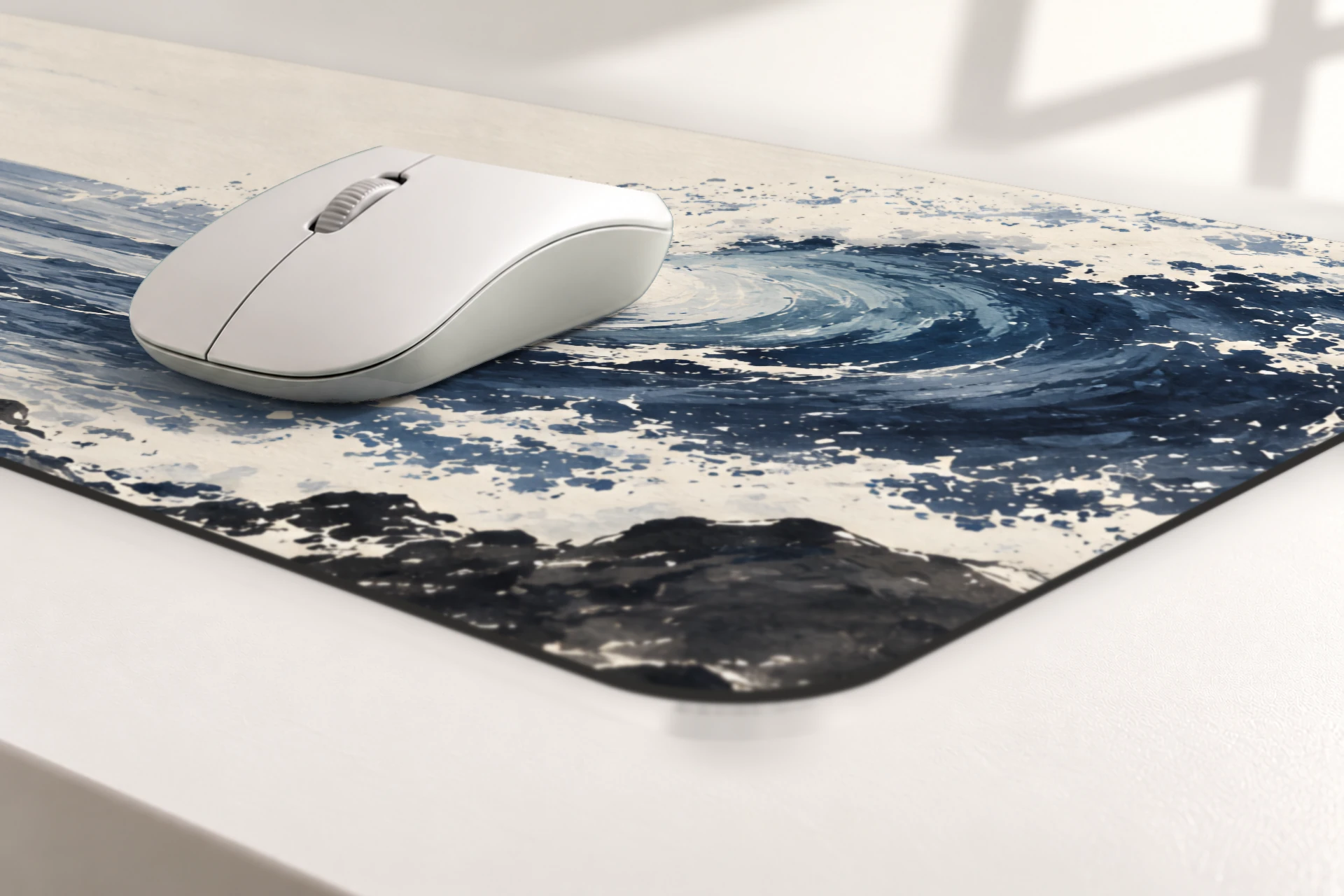 Close-up of the Tide mat's rounded corner and its 2 mm edge